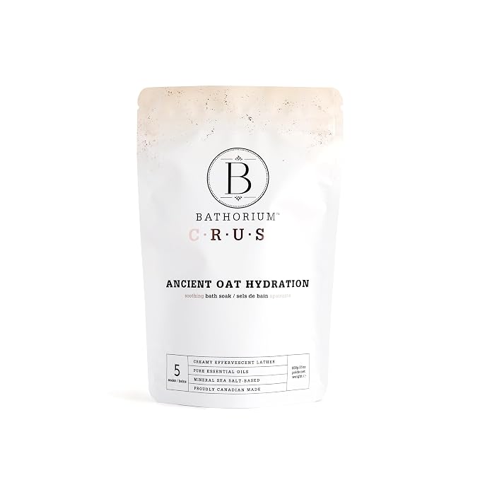 Bathorium Ancient Oat Hydration Crush, Mineral Sea Salt Bath Soak, by Bathorium