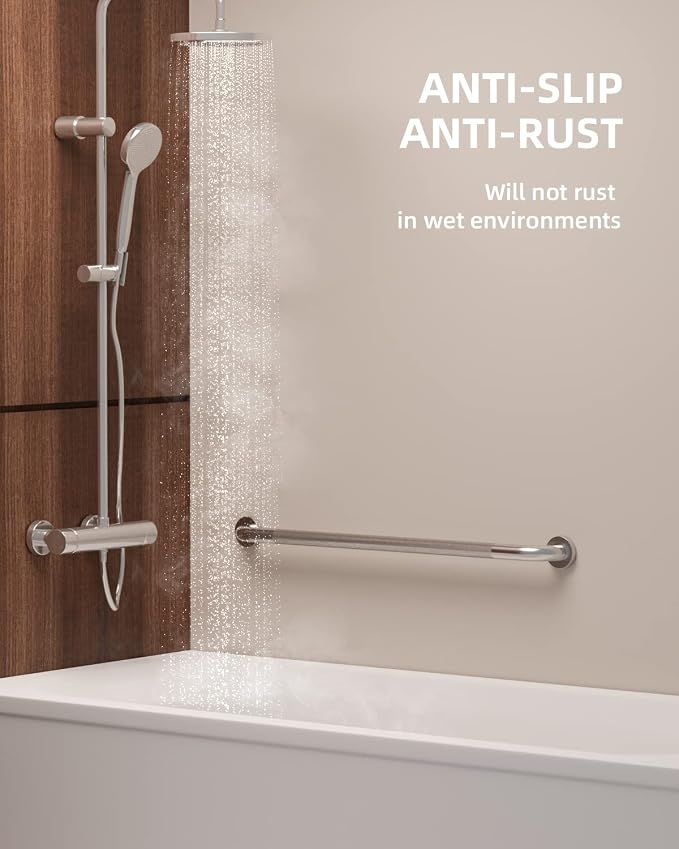 32 Inch Anti Slip Shower Grab Bar, Munzong Stainless Steel Bathroom Grab Bar - Image 5