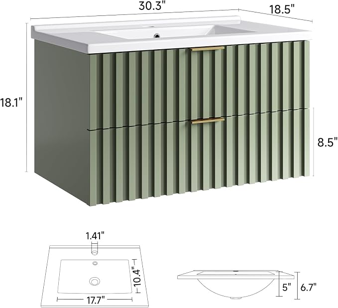 ONBRILL 30 Inch Bathroom Vanity - Image 2