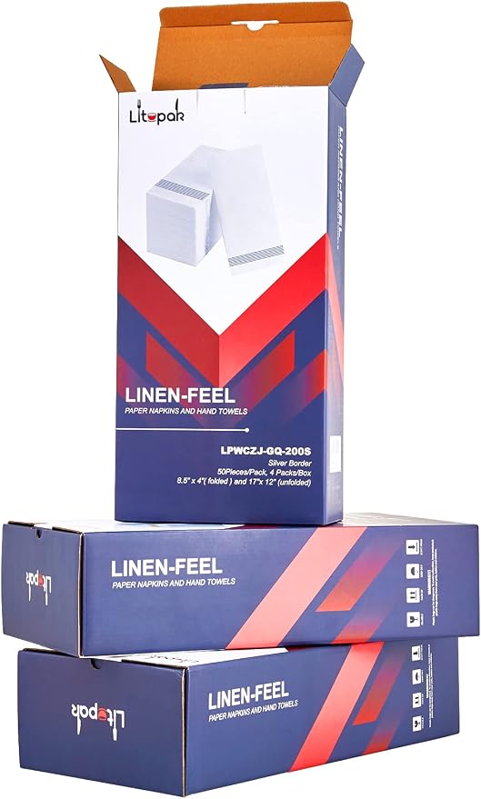 LITOPAK 200 Pack Guest Towels Disposable, Soft and Absorbent Bathroom Napkins - Image 7