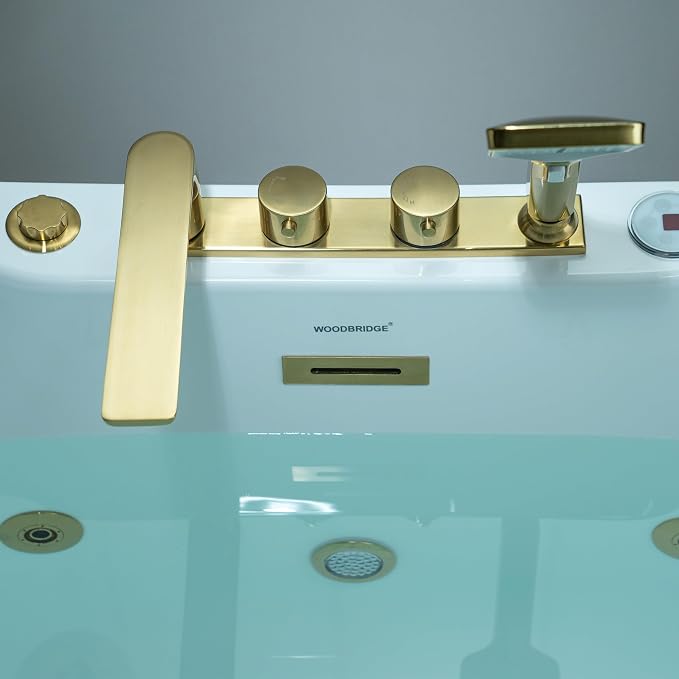 WOODBRIDGE 72" x 35-3/8" Whirlpool and Air Bath Heated Soaking Combination Tub - Image 4