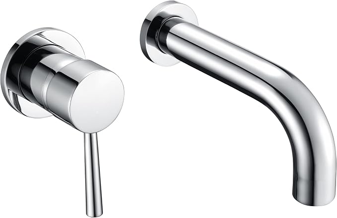 SUMERAIN Wall Mount Tub Faucet Chrome Bathtub Faucet Set by SUMERAINFAUCETS