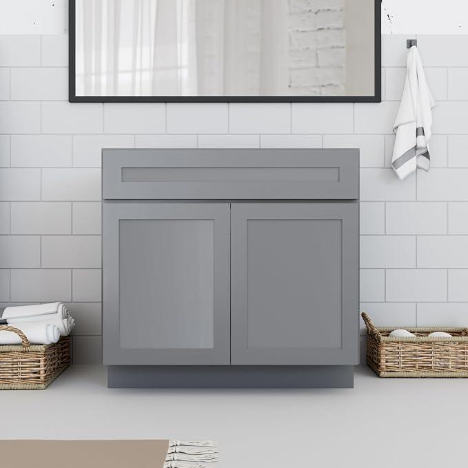 KitchenMan 36 Inch Bathroom Vanity Unassembled Bathroom Sink Cabinet and Vanity - Image 6