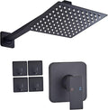 Shower Faucet Set Matte Black Complete Shower System by GBPUSD