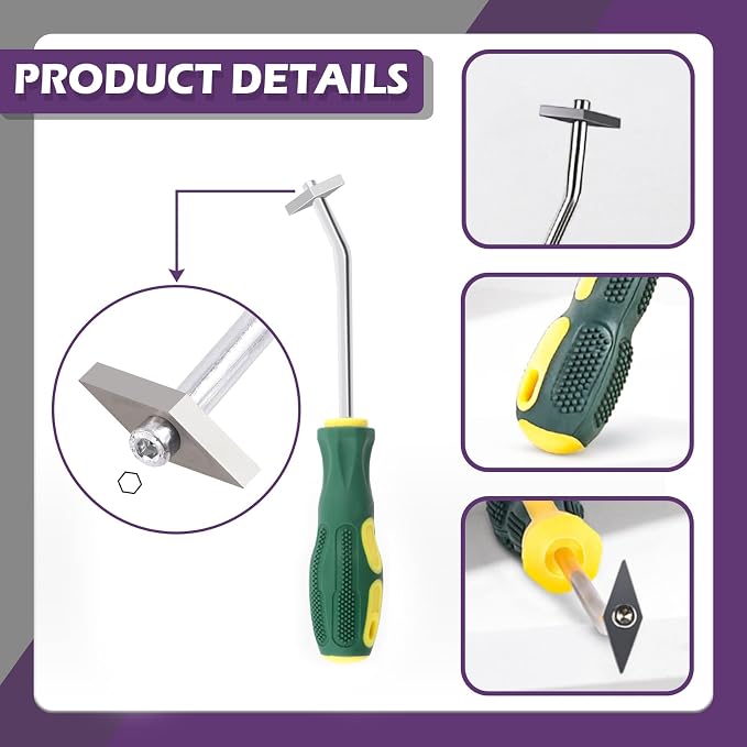 Swpeet 7Pcs Grout Removal Tool and Tile Grout Saw Angled Grout Saw - Image 5