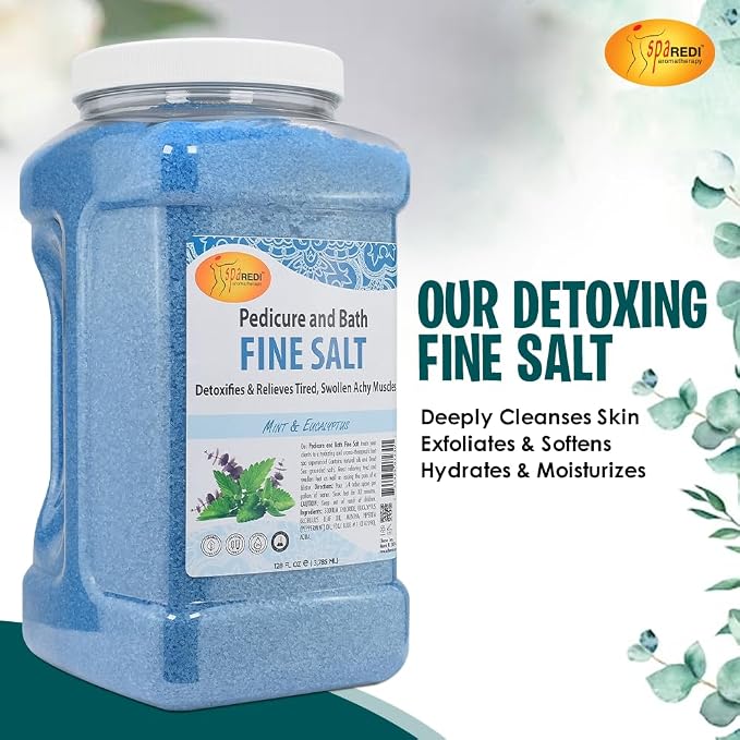 SPA REDI - Detox Foot Soak Pedicure and Bath Fine Salt, Mint and Eucalyptus - Image 6