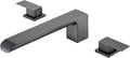 SITGES Minimalist Square-Shaped Bathtub Faucet, 2-Handle Widespread Roman Tub by SITGES
