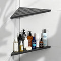 Corner Shower Shelves 10" Matte Black, 2 Pack 304 Stainless Steel Shower Corner by BATHLAVISH