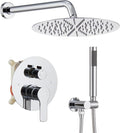 Iriber Chrome Shower System Wall Mounted Shower Faucet Mixer Set by Iriber
