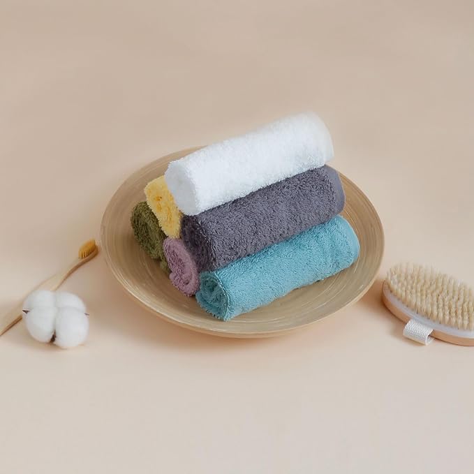 SEMAXE 100% Cotton Washcloths 12-Pack, 13 × 13 Inch Soft Luxury Face Towels – - Image 9