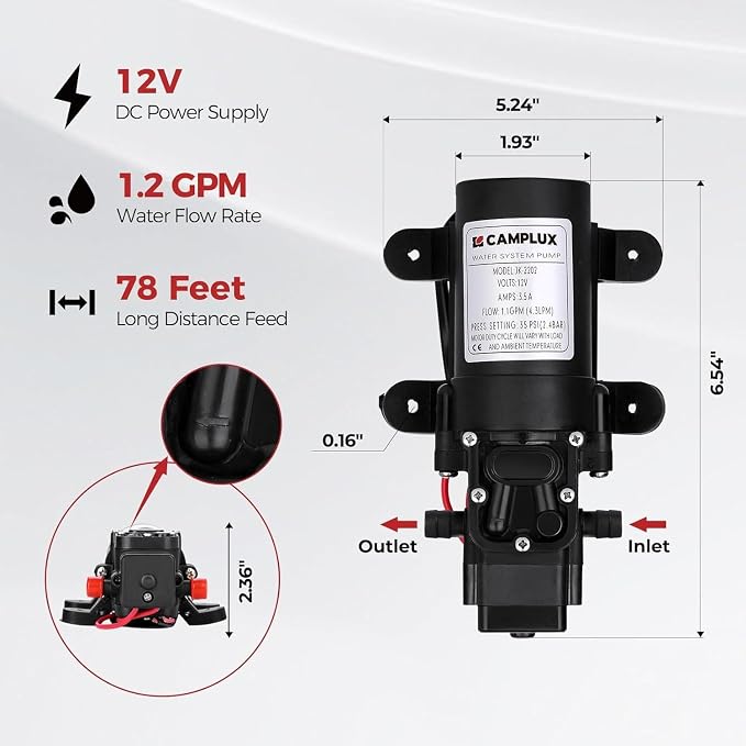 CAMPLUX ENJOY OUTDOOR LIFE 1.32 GPM Outdoor Portable Propane Tankless Water - Image 5