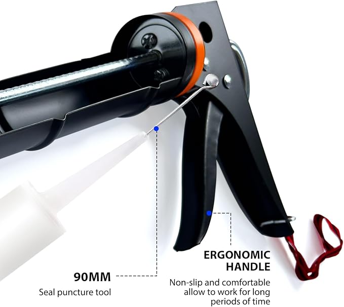 Caulk Gun Kit - Smooth Silicone Caulking Tools The Smarter Way to Seal & - Image 5