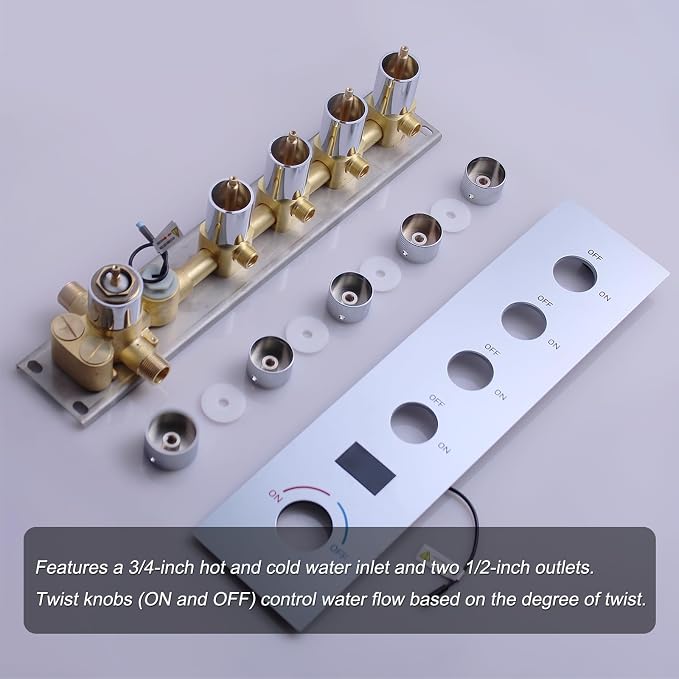 Polished Chrome Digital Display Shower System - Image 5