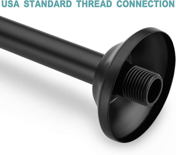 BESTILL 16 Inch L-Shaped Shower Head Extension Arm, Shower Arm and Flange - Image 5