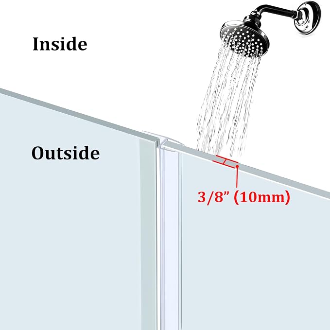 Shower Door Seal Strips – Includes 1 PC 36" Bottom Seal and 2 PCs 80" Side Seals - Image 4