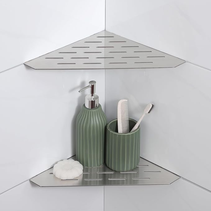 Recessed Corner Shower Shelf, Heavy Duty Shower Shelf, Grout in Bathroom Shelves by XiarnotogiHome