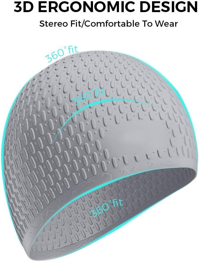 Tripsky Silicone Swim Cap, Comfortable Bathing Cap Ideal - Image 8