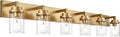 MELUCEE 6-Light Vanity Lights for Bathroom 45.3 Inches Length, Modern Bathroom by MELUCEE