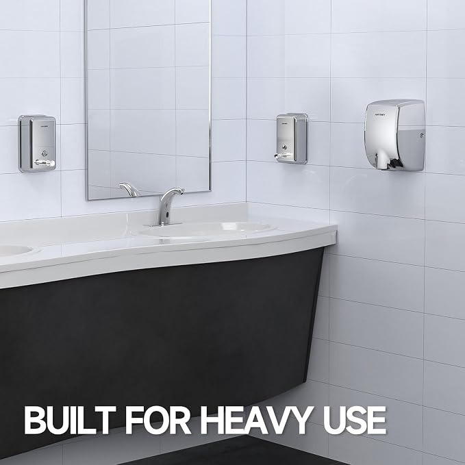 Commercial Manual Soap Dispenser, Durable Polished Stainless Steel Finish - Image 7