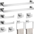 10-Piece Bathroom Hardware Accessories Set-Brushed Nickel Towel Bar, Holder & by TNOMS