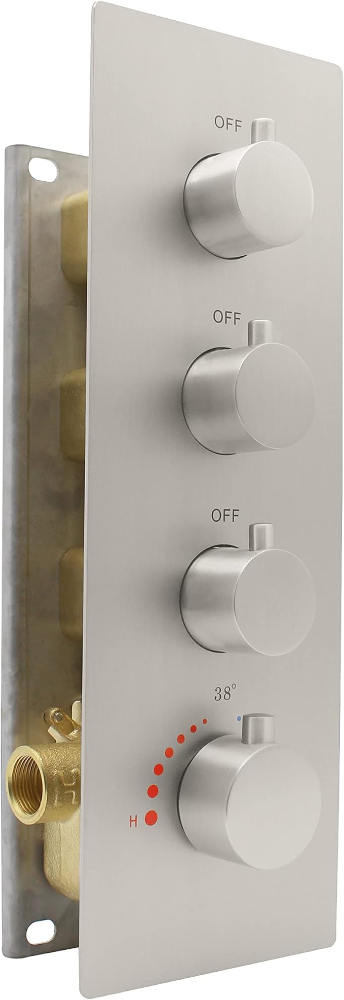 HOMEDEC 3 Way Shower Diverter Valve, 3 Outlets Multi Function Thermostatic by HOMEDEC