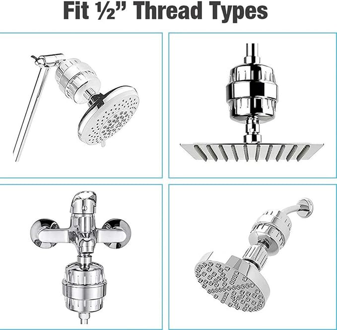 4 Pack 20 Stage Shower Filter Universal Replacement Cartridge Hard Water - Image 5