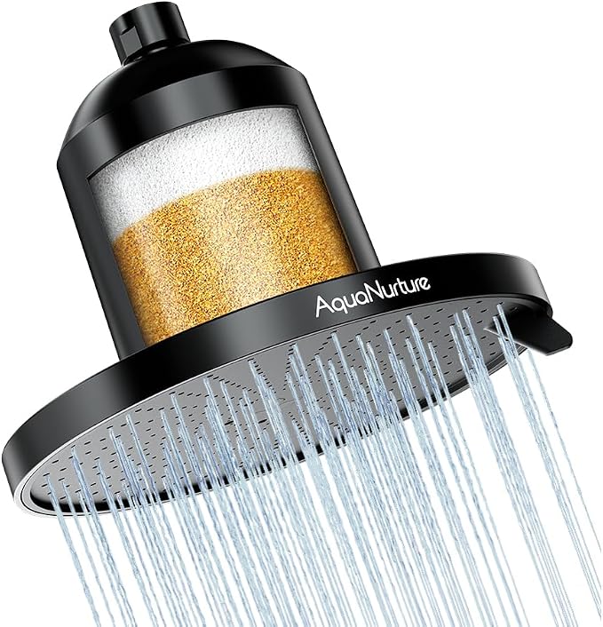 Filtered Shower Head with Filters, Best Shower Heads High Pressure 3 Modes 7 by AquaNurture