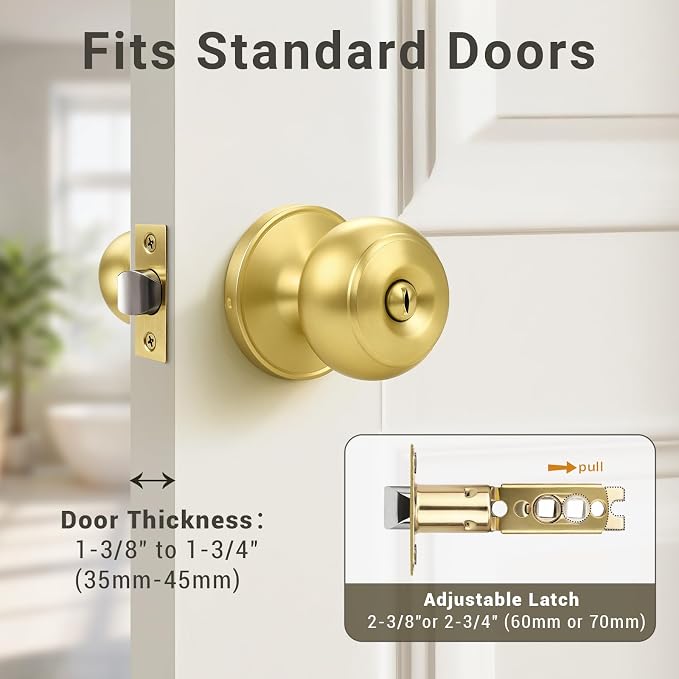KNOBWELL 10 Pack Privacy Door Knob - Image 5
