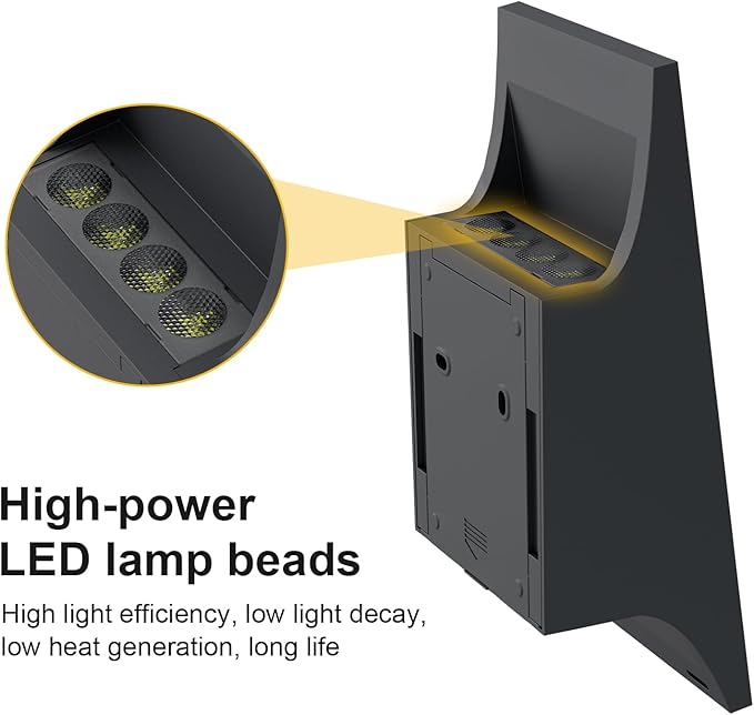 Solar Sconce Lights Outdoor, Dimmable Solar Wall Lights Up and Down, 3000K - Image 7