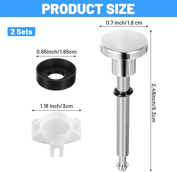 Sibba Tub Spout Diverter Repair Kit 2 Set Bathroom Shower Bathtub Leaky Faucet - Image 2