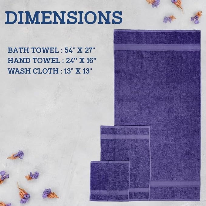 Casa Lino 100% Cotton Bath Towels Set of 4 - Image 4