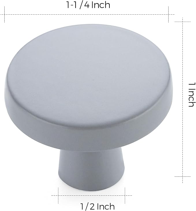 Ravinte 10 Pack Drawer Pulls 1-1/4 Inch Kitchen Cabinet Knobs Solid Round - Image 3