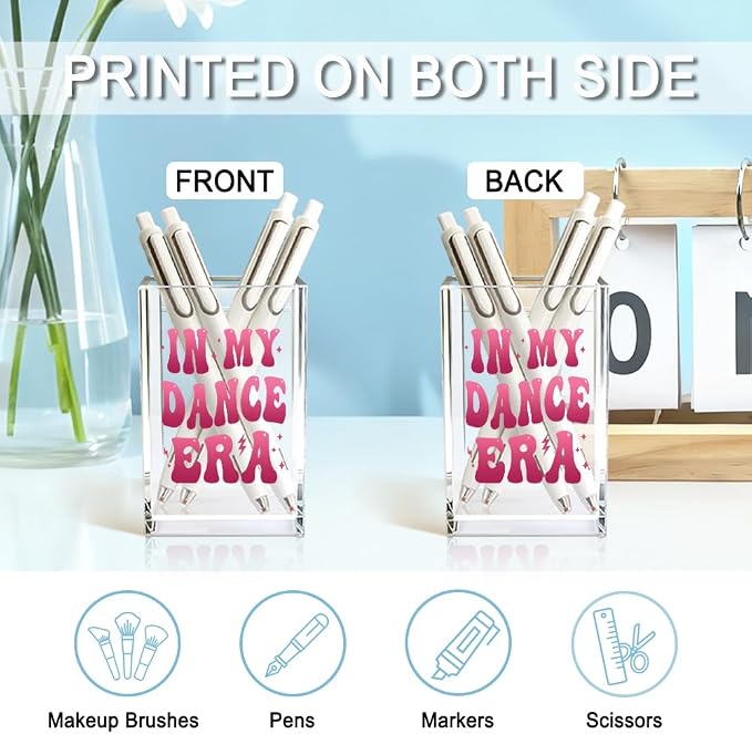 In My Dance Era Acrylic Cosmetic Holder, Funny Makeup Brush Holder Gifts - Image 3