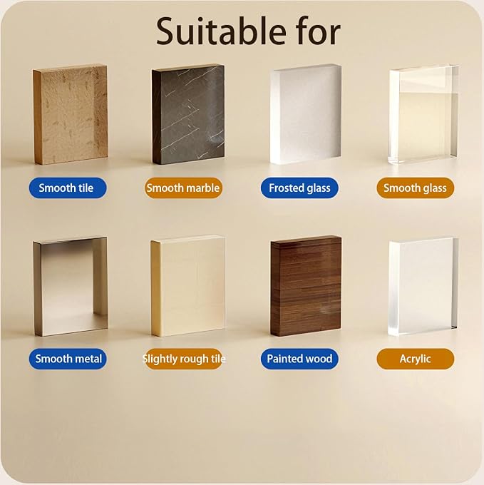 Corner Shower Caddy, 4 Pack Adhesive Bathroom Shelves，Acrylic Shower Shelf Rack - Image 8