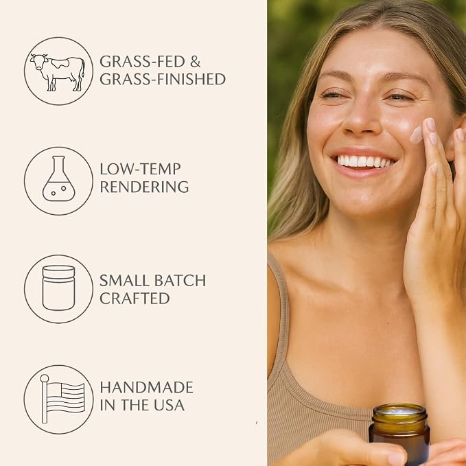 Untamed Organics Pure Tallow 100% Grass-Fed Grass-Finished Beef Tallow Balm - Image 8