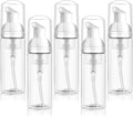 5 Pack 2 oz Travel Foam Pump Bottle, 60 ml Foam Dispenser, Hair Mousse by Mkobon