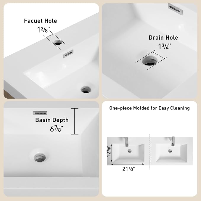 72 Inch Bathroom Vanity with Sink, Double Sink Bathroom Vanity, Freestanding - Image 6