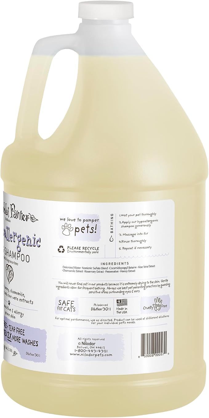 Bobbi Panter Hypoallergenic Dog Shampoo 1 Gal., Dye & Fragrance-Free, - Image 8