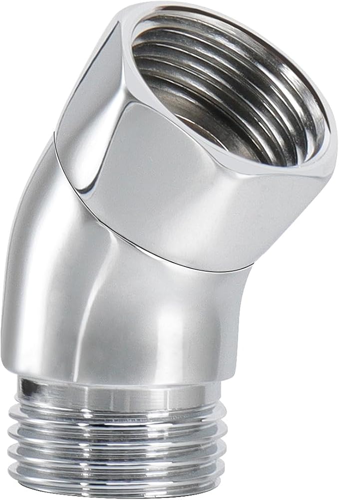 NearMoon Shower Elbow Adapter for Shower Head, Solid Brass 45°G1/2 Male to by NearMoon