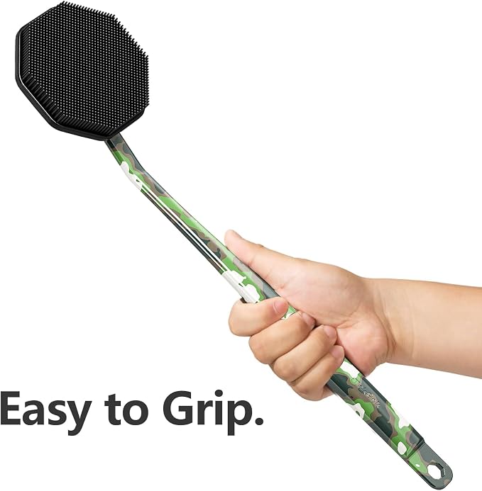 iTokGoK® Platinum Camo Green Pattern Silicone Back Scrubber - Image 5