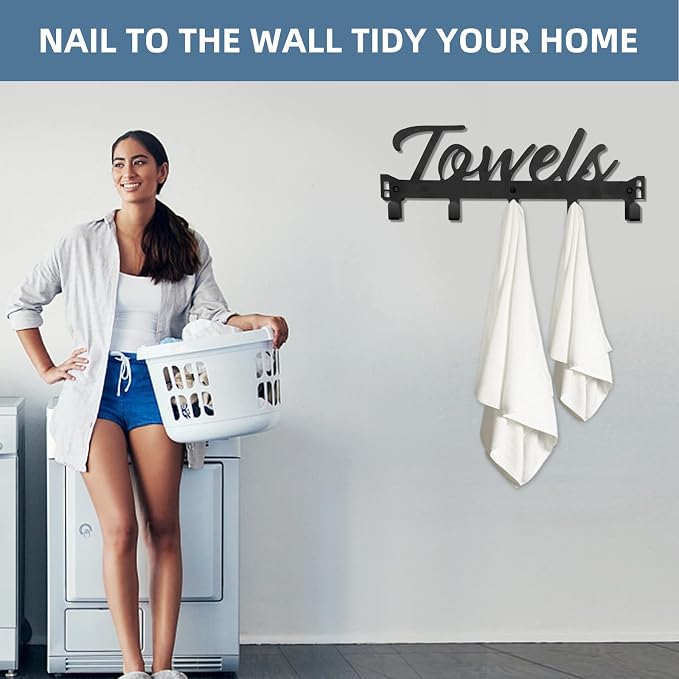 2 Pack Over The Door Hooks, Heavy Duty Over Door Towel Hanger - Image 6