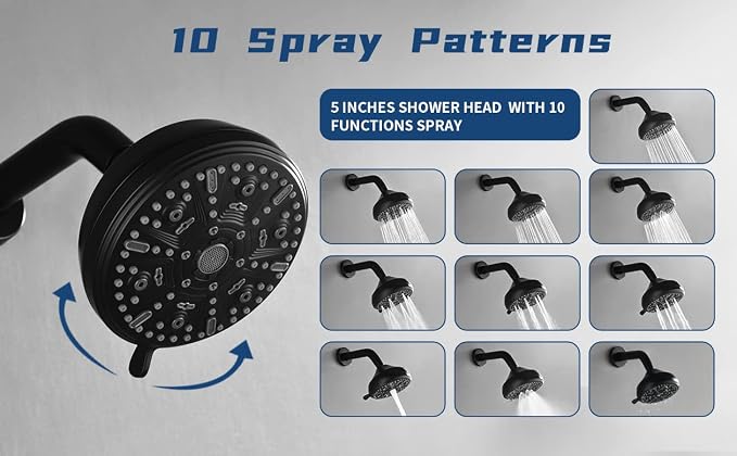 Tub Shower Faucet Combo Set Bathtub Faucet Set Shower System - Image 3