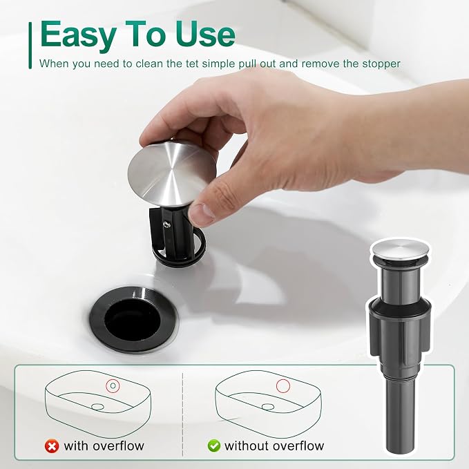 VOTON Brushed Nickel Vessel Sink Faucet Single Handle Tall Bathroom Sink Faucet - Image 4