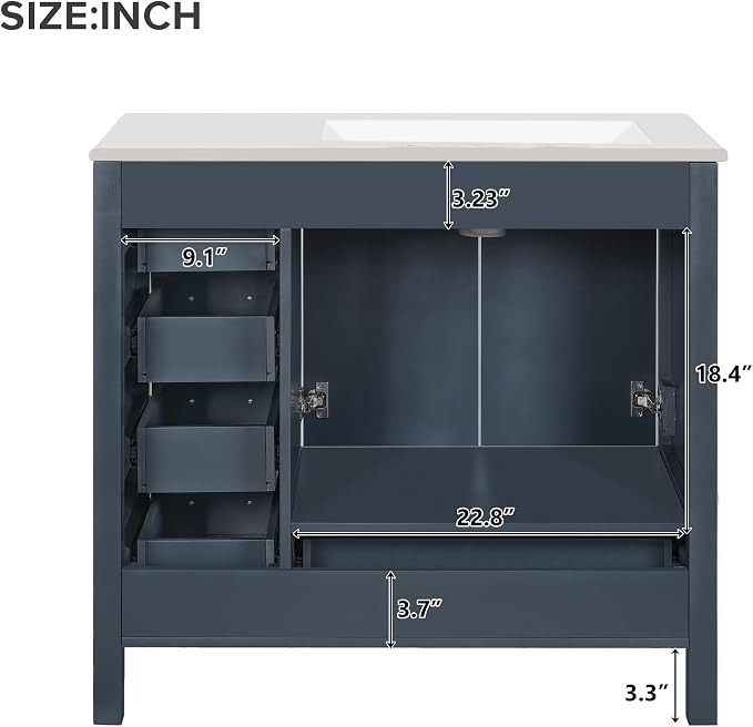 Harper & Bright Designs 36" Bathroom Vanity - Image 5