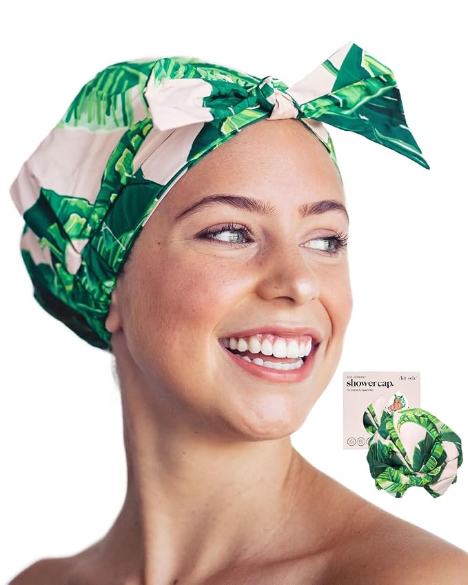 Kitsch Luxury Shower Caps for Women Reusable Waterproof - Image 8
