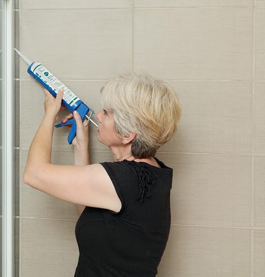 White BioSeal Silicone Sealant Caulk Kitchen and Bath Grade, Waterproof and Low - Image 5
