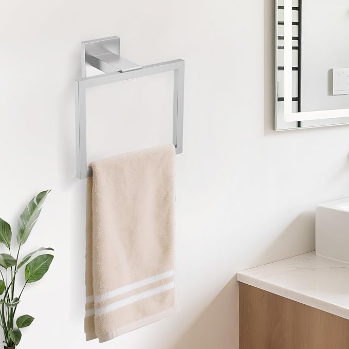 TURS 10-Piece Bathroom Hardware Accessories Set Brushed Nickel Towel Bar Holder - Image 4