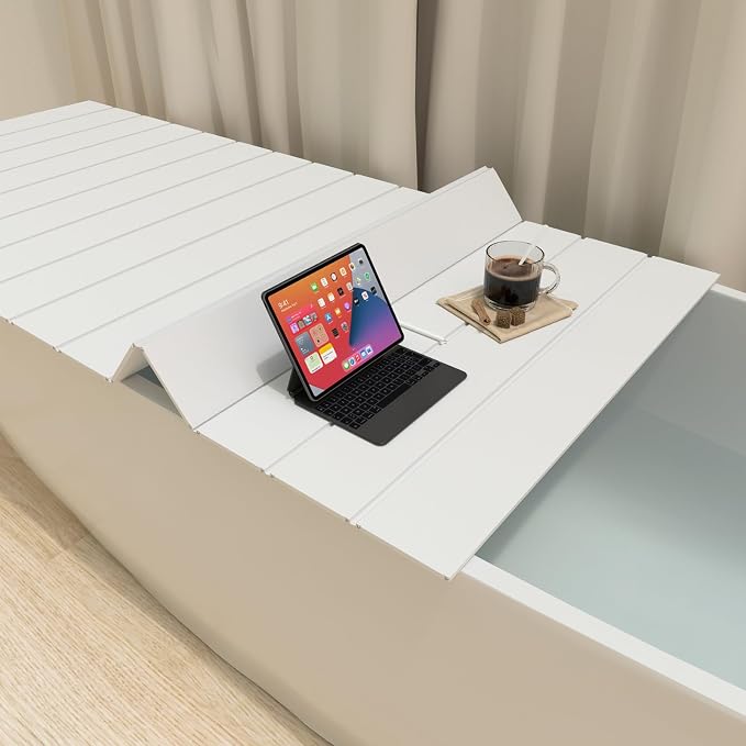 Bathtub Tray, Foldable Anti-dust Bathtub Cover Bath Insulation Cover, PVC - Image 6
