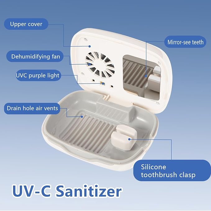 UV-C Toothbrush Sanitizer Cover Case and Holder Electric Travel Toothbrush Cover - Image 6