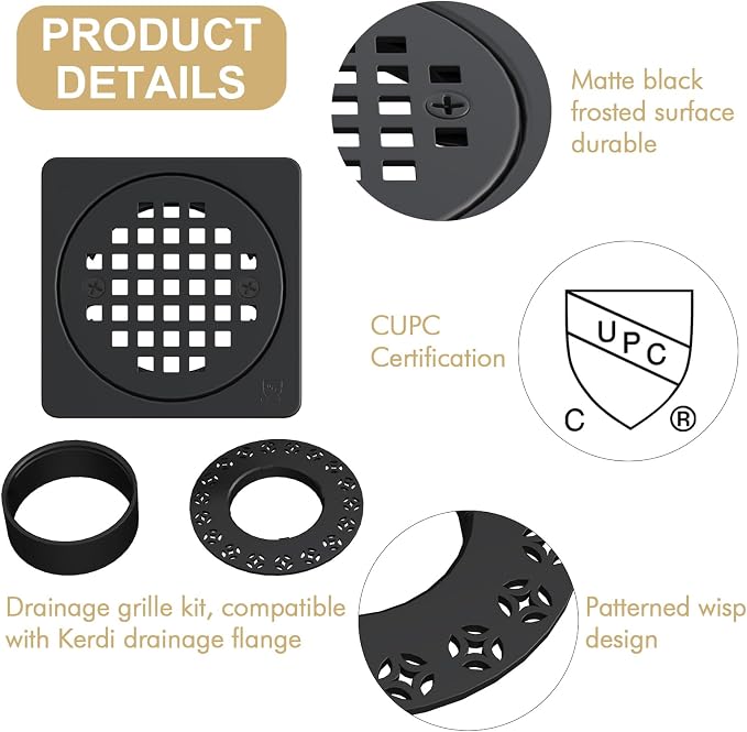 4” Drain Grate Kit Replacement, Compatible - Image 4